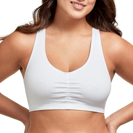 Hanes Women's X-Temp ComfortFlex Fit Pullover Bra MHH570 2-Pack - White - S