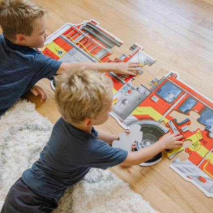 Melissa and Doug - Giant Fire Truck Floor Puzzle 24 pieces