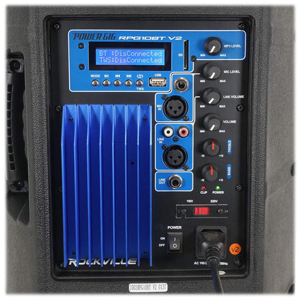 Rockville RPG10BT 10" Powered 600W DJ PA Speaker Bluetooth, USB, SD, Remote