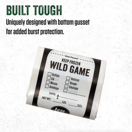 LEM Products 870 One Pound Wild Game Bags, 100 Count, White