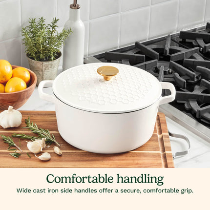 Cuisinart, Cacerola de 5 cuartos con tapa Earth & Essence - Panal, CI650-25BHMW