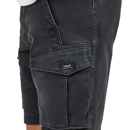 Wrangler Authentics Men's Comfort Flex Waist Cargo Short, Caviar, 42