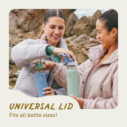 Bouteille d'eau isotherme en acier inoxydable Takeya Actives avec bouchon à bec, 0,7 litre / 24 onces, Onyx