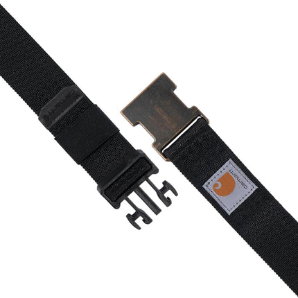 Carhartt Nylon Adjustable Industrial Belt, Black with Black Finish, 52