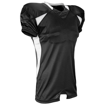 CHAMPRO Boys' Huddle Stretch Polyester Dazzle Youth Football Game Jersey Black,White
