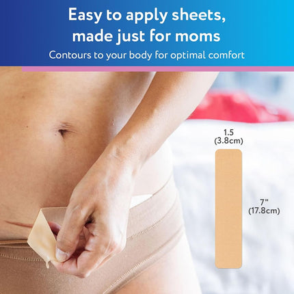 ScarAway C-Section Scar Sheets, Medical Grade Silicone, Tan, 1.5x7in, 4 Ct