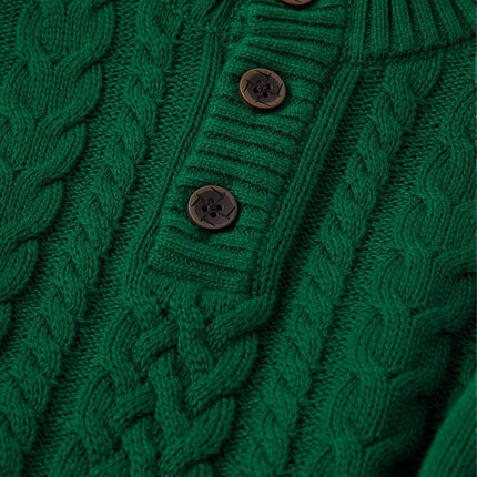 Gymboree Baby Boys' and Toddler Long Sleeve Cable Knit Sweaters, Green, 7