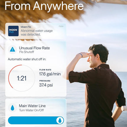 Moen 900-006 Flo by Moen 1-Inch Smart Water Shutoff