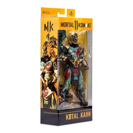 McFarlane Toys, 7-inch Kotal Kahn (Bloody) Mortal Kombat 11 Figure with 22 Moving Parts, Collectible Mortal Kombat Figure with collectors stand base – Ages 14+