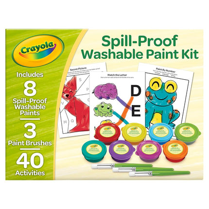 Crayola Spill Proof Paint Set, 8 Count Washable Paint for Kids, Ages 3, 4, 5