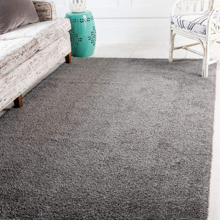 Unique Loom Solo Collection Plush Casual Gray Area