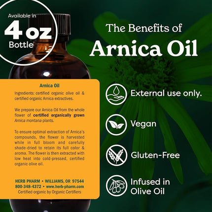 Herb Pharm Arnica Oil - 4 Ounce