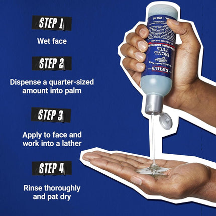 Kiehl's Facial Fuel Energizing Face Wash, Refreshing Men's Gel Cleanser, with Caffeine, Vitamin E and Menthol, All Skin Types, 1Lt