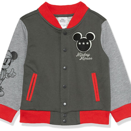 Disney Boys' Mickey Mouse French Terry Button Up V