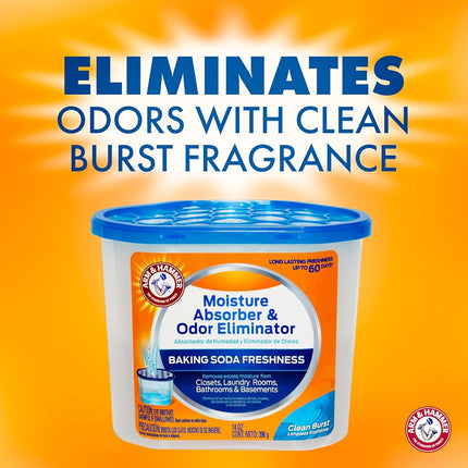 Arm & Hammer Clean Burst Moisture Absorber and Odor Eliminator 14 oz. Refills - 3 Pack White