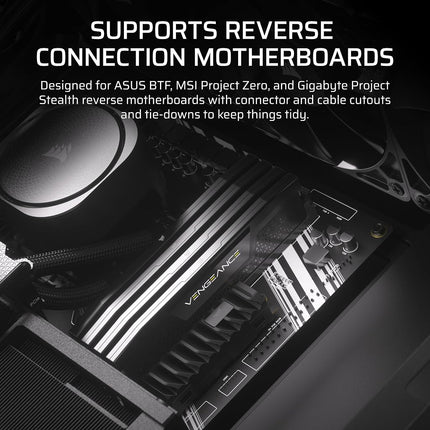 CORSAIR FRAME 4000D RS Modular Mid-Tower ATX PC Case – High Airflow, 3x Pre-Installed RS Fans, InfiniRail™ Fan Mounting System, ASUS BTF, MSI Project Zero, Gigabyte Project Stealth – Black