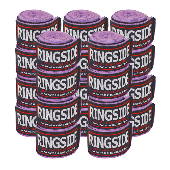 Bandages de boxe à la mexicaine Ringside (Paquet de 10 paires), Violet fluo