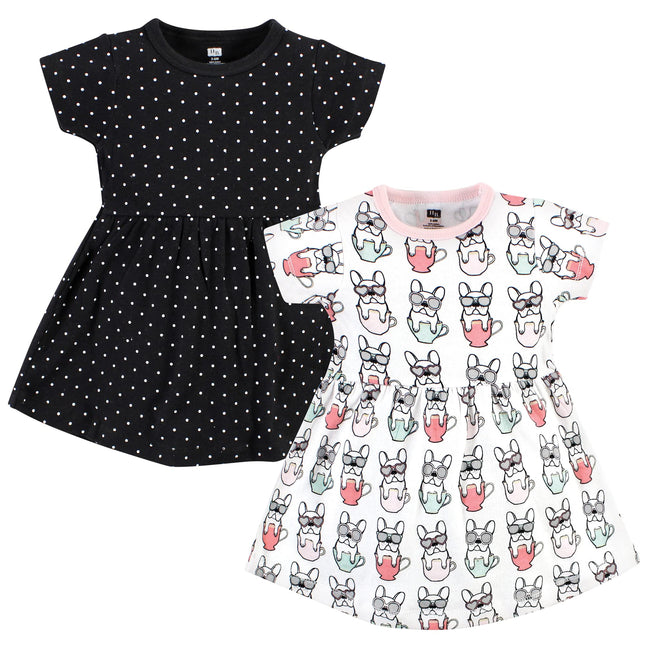 Hudson Baby Baby Girls' Cotton Dresses, Bonjour, 5