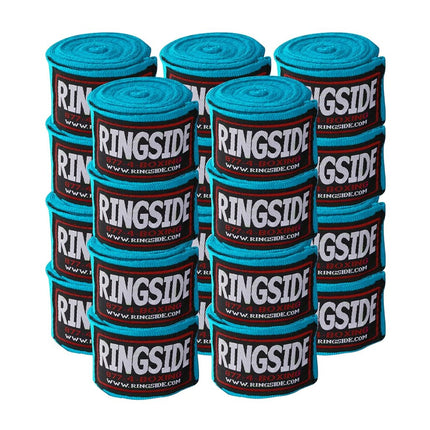 Ringside Mexican Style Boxing Hand Wraps (10 Pairs Pack), Electric Blue, 180"