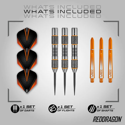RED DRAGON Darts| Amberjack 5 | 24g Steel Tip | 90% Tungsten Darts Set