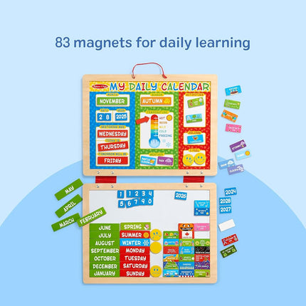 Melissa & Doug My Magnetic Daily Calendar, Seasonal & Religious (Daily Magnetic Calendar, Fabric-Hinged Dry-Erase Boards, 30.48 cm H x 40.005 cm W x 2.54 cm L)