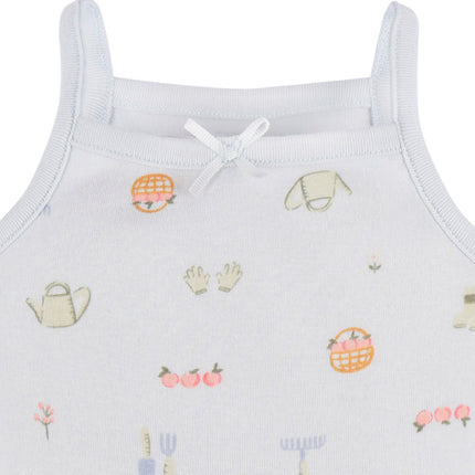 Gerber Paquete múltiple de mamelucos de una pieza sin mangas para bebé niña, estampado floral blanco, 3-6 meses