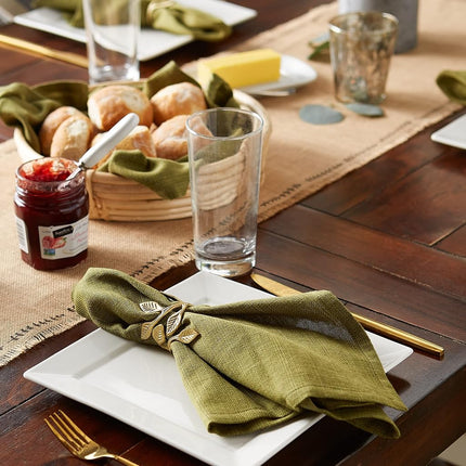 DII Tabletop Collection, Cotton, Olive Green, 20" x 20" (Set of 6)