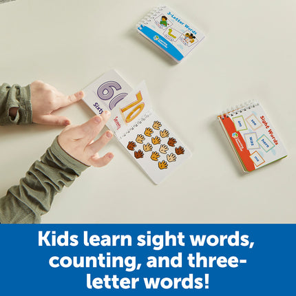 Learning Resources Skill Builders! Biblioteca de Flipbooks de Kínder - 3 Piezas, Edad 5+, Actividades de Aprendizaje para Kínder, Ortografía y Conteo para Niños, Mi Primera Biblioteca para Niños