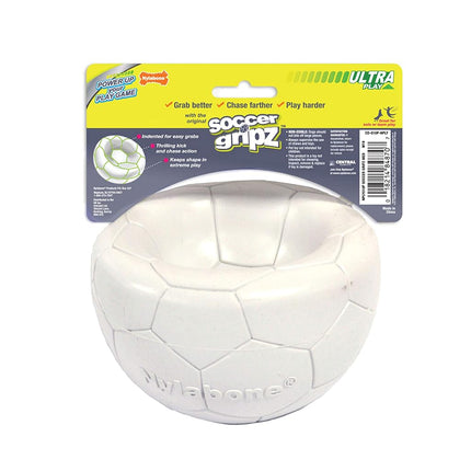 Nylabone Power Play Gripz Dog Soccer Ball Toy with Easy Pickup Design Medium - 5.5 in.