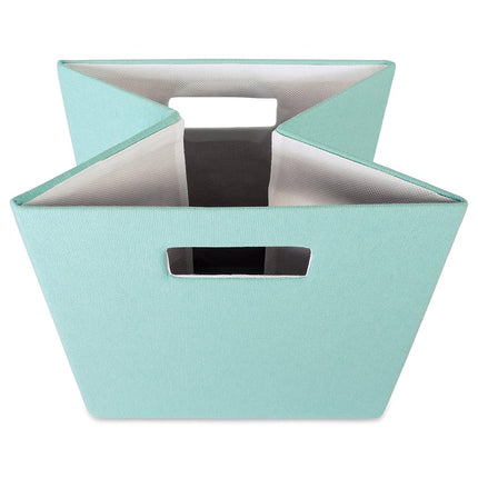 DII Poly-Cube Storage Collection Hard Sided, Collapsible Solid, Small, Aqua
