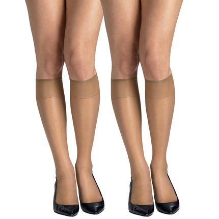 Hanes Silk Reflections Women's 2-Pack Knee High Sa
