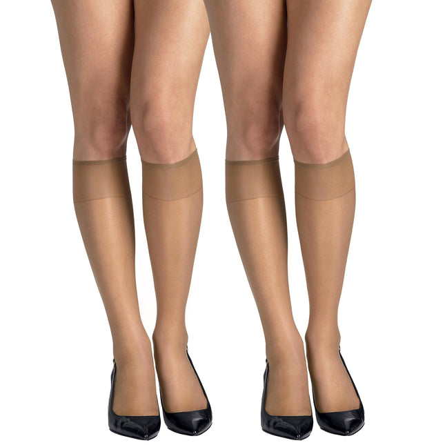Hanes Silk Reflections Women's 2-Pack Knee High Sa