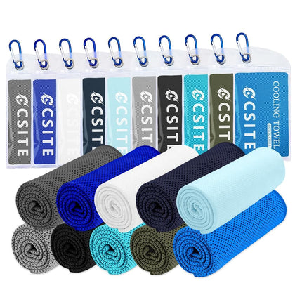 CSITE 10 Pack Cooling Towels (120x30cm) for Neck a