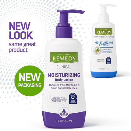 Remedy Dermatology Series Moisturizing Body Lotion for Dry Skin, Moisturizer for Body, Hands, and Feet, 8 fl oz