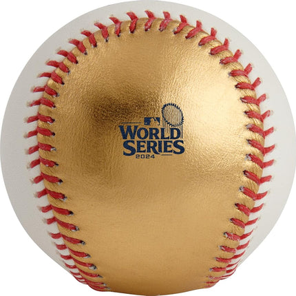 Rawlings | Official 2024 World Series Dueling Yankees vs. Dodgers | WS Dueling Ball | White/Gold Leather Dueling