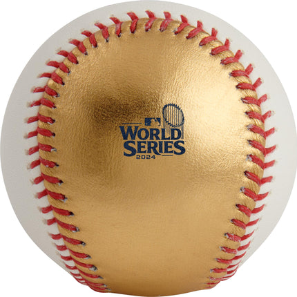 Rawlings | Official 2024 World Series Dueling Yankees vs. Dodgers | WS Dueling Ball | White/Gold Leather Dueling