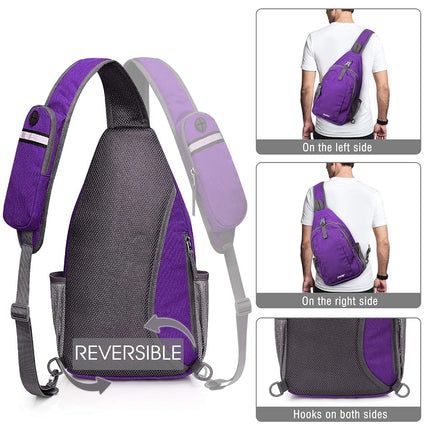 G4Free Sling Bag RFID Blocking Sling Backpack Crossbody Chest Bag Daypack for Hiking Travel