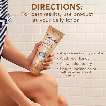Jergens Natural Glow +FIRMING Daily Moisturizer for Body, Fair to Medium Skin Tones, 7.5 Ounces