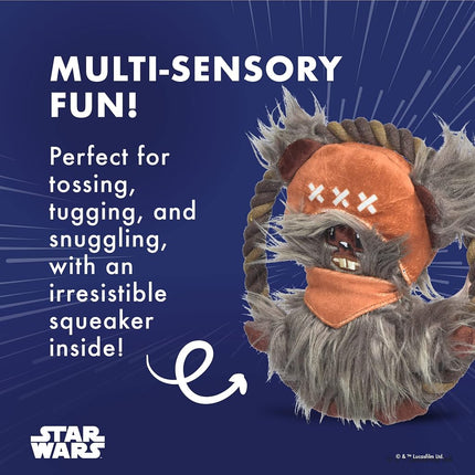Official Star Wars Ewok Plush Squeaky Dog Toy | Adorable Toys for Dogs