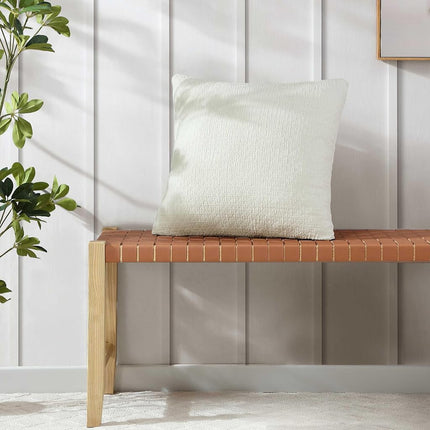 Nautica - Throw Pillow, Super Soft Constructions with Zip Closure, Ideal for Couch or Bed, Coastal Home Essentials (Wave Texture White, 20" x 20")