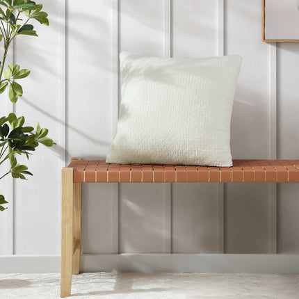 Nautica - Throw Pillow, Super Soft Constructions with Zip Closure, Ideal for Couch or Bed, Coastal Home Essentials (Wave Texture White, 20" x 20")