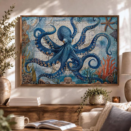 Neptune's Navigator: The Octopus Voyage - Best 1000 Piece Jigsaw Puzzle for Adults, Eco-Friendly, Ocean Exploration Theme with Satin Finish - by Cross & Glory