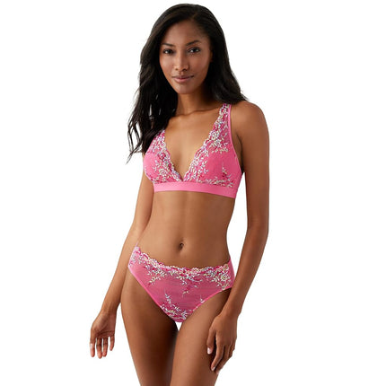 Wacoal Women's Embrace Lace Wire Free Convertible Bra, Opaque, Hot Pink/Multi, 40