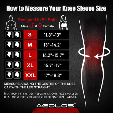 AEOLOS Knee Sleeves (1 Pair)，7mm Compression Knee Braces for Heavy-Lifting,Squats,Gym and Other Sports (XX-Large, Camo)