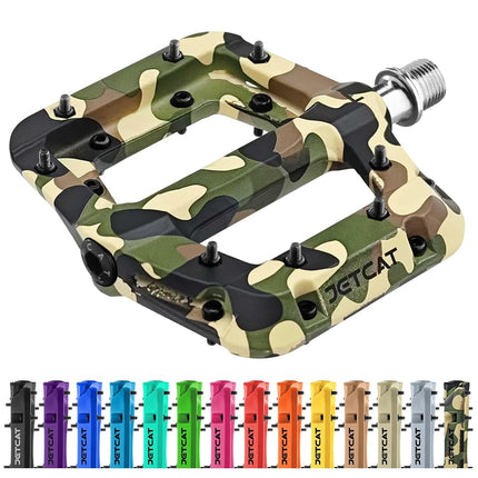 JETCAT Mountain Bike Pedals Flat - MTB Pedals Flat