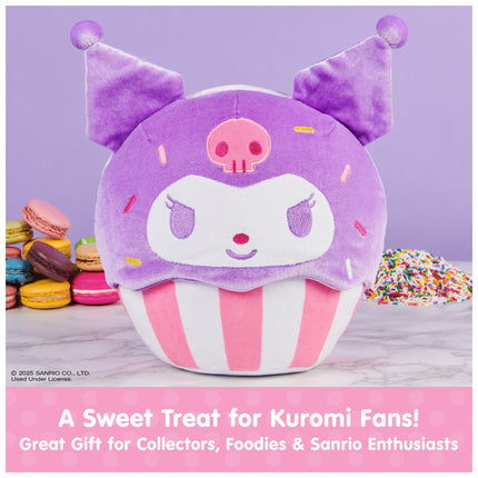 GUND Sanrio Hello Kitty and Friends Kuromi Cupcake Plush, Stuffed Animal for Ages 1 and Up, Purple/White, 8”