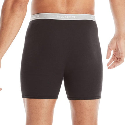 Hanes Men's Boxer Briefs, Soft and Breathable Cotton Underwear with ComfortFlex Waistband, Multipack, Dyed Assorted - 5 Pack, S