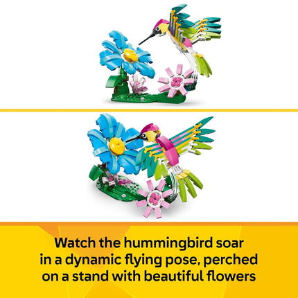 LEGO® Creator 3 in 1 Wild Animals: Colourful Hummingbird 31384 Nature Decor - Building Set with 3 Options, Hummingbird, Butterfly or Fish - Animal Figures for Kids Aged 8+ - Toy for Girls and Boys
