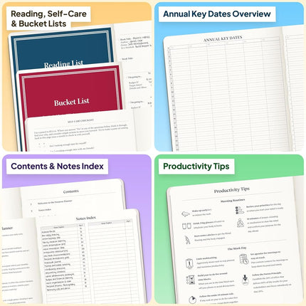 Roterunner Softcover Purpose Planner Notebook B5 7.5 x 9.8 Undated Daily Planner 2024-2025 Daily Weekly and Monthly Productivity Planner Life Planner ADHD Planner for Adults Self Care Journal