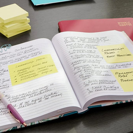 Post-it Notes, 3 in x 5 in, Canary Yellow, Lined, 5 Pads/Pack (100feuilles – Post-it Yellow 3 in x 5 in, Canary Yellow, Lined, 5 Pads/Pack, 30 mm, 50 mm, 100 Sheets)